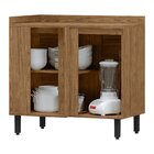 Balcão Para Cozinha Canto Reto Toscana Espresso Móveis Freijó