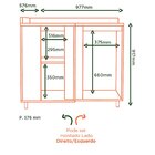 Balcão Para Cozinha Canto Reto Toscana Espresso Móveis Freijó