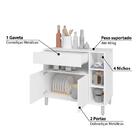 Balcão Para Cozinha Com 2 Portas E 1 Gaveta - Branco