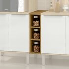 Balcão Para Cozinha Com 3 Nichos Verace Espresso Móveis Marro