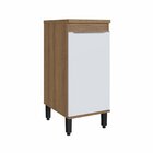 Balcão Para Cozinha Com Pés 40cm 1 Porta Paola  Mel/branco Br