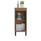 Balcão Para Cozinha Com Pés 40cm 1 Porta Paola  Mel/branco Br