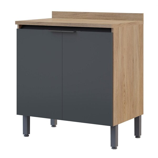 Balcão Para Cozinha Com Tampo 2 Portas Hibisco Thela Aveiro/g