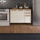 Balcão Para Cozinha Com Tampo 3 Portas 2 Gavetas 120cm Veneza