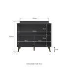 Balcão Para Cozinha Com Tampo E 2 Portas Grafite Lilies Móveis