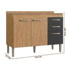 Balcão Para Cozinha Com Tampo Mel Grafite Bélgica Casamia