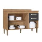 Balcão Para Cozinha Com Tampo Mel Grafite Bélgica Casamia