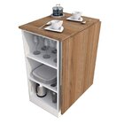 Balcão Para Cozinha Com Tampo Retrátil Enjoy Appunto Castanho