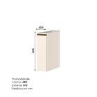 Balcão Para Cozinha Condimentos 20cm 100% Mdf Aurora Espresso