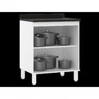 Balcão Para Cozinha Dora 70cm Luciane Móveis Preto Txt