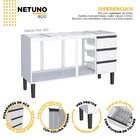 Balcão Para Cozinha Em Aço 144cm 3 Portas 3 Gavetas Netuno  B