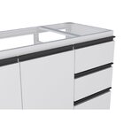 Balcão Para Cozinha Em Aço 144cm 3 Portas 3 Gavetas Netuno  B