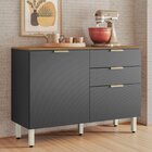 Balcão Para Cozinha Em Mdp 2 Portas E 2 Gavetas Alba Amêndola