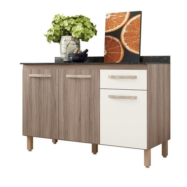 Balcão Para Cozinha Fit 120cm Com Tampo - Nicioli