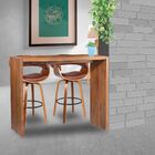 Balcão Para Cozinha Flauer Madeira Maciça Rustic Brown G54 -