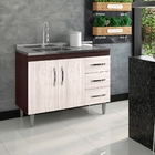 Balcão Para Cozinha Laura Castanho Avelã Sem Tampo