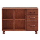 Balcão Para Cozinha Linha Bronze Imbuia 2 Portas E 3 Gavetas