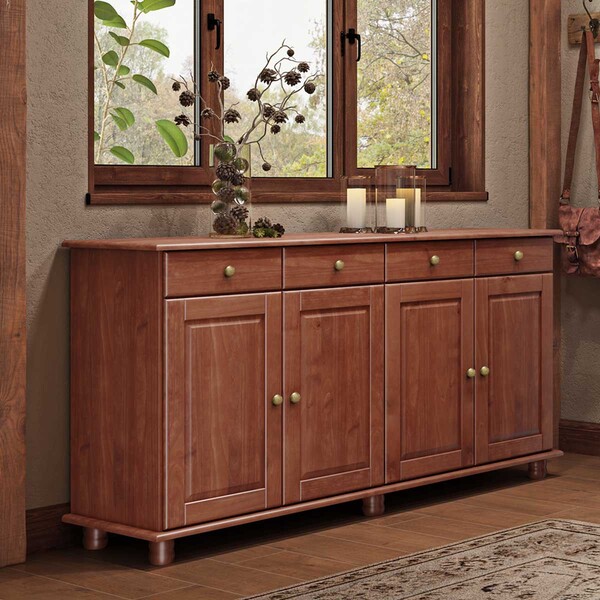 Balcão Para Cozinha Linha Rubi Imbuia 4 Portas 4 Gavetas Made