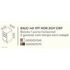 Balcão Para Cozinha Mdf 40cm 3 Gavetas Tampo Uv Com Rodapé Em
