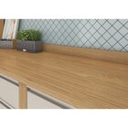 Balcão Para Cozinha Mdf 40cm 3 Gavetas Tampo Uv Com Rodapé Em