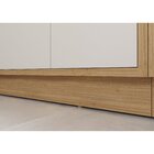 Balcão Para Cozinha Mdf 40cm 3 Gavetas Tampo Uv Com Rodapé Em