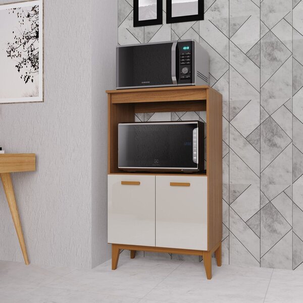 Balcão Para Cozinha Multiuso 2 Portas Faro Freijó/off White