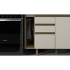 Balcão Para Cozinha Porta Toalha 100% Mdf Aurora Espresso Móv