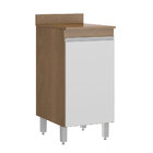 Balcão Para Cozinha Sabrina 1 Porta 2 Prateleiras Avelã/branc