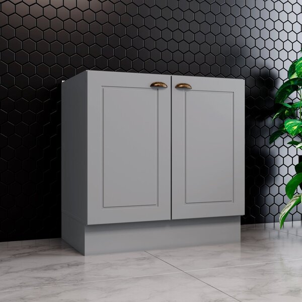 Balcão Para Cozinha Sem Tampo 2 Portas 1 Prateleira Americana