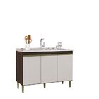 Balcão Para Cuba Poquema Móveis Chocolate/offwhite