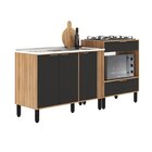 Balcão Para E Pia Cooktop 200cm 4 Portas 1 Gaveta Karen Movei