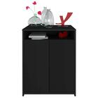 Balcao Para Escritorio 02 Portas Cool Preto Artany