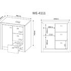 Balcão Para Escritório 1 Porta 3 Gavetas Me4111 Tecno Mobili
