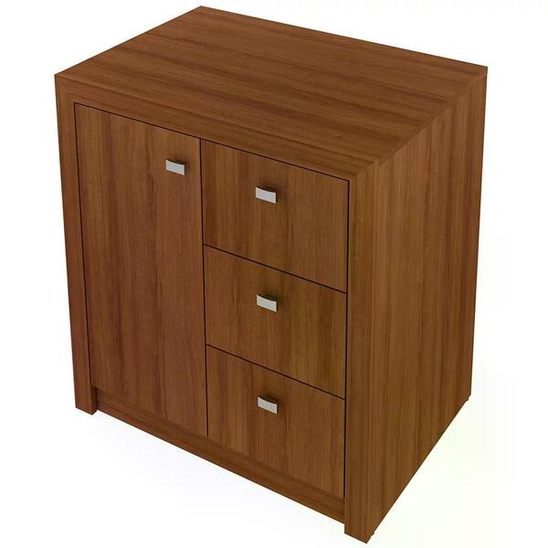 Balcão Para Escritório 1 Porta 3 Gavetas Me4111 Tecno Mobili