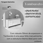 Balcão Para Escritório 2 Portas 3 Gavetas Com Chave Grande No