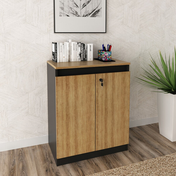 Balcão Para Escritório 2 Portas Com Chave Me4149 Tecnomobili