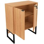 Balcão Para Escritório 2 Portas Com Chave Pequeno Amêndoa/pre