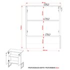 Balcão Para Escritório 2 Portas Com Chave Pequeno Amêndoa/pre
