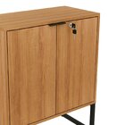 Balcão Para Escritório 2 Portas Com Chave Pequeno Amêndoa/pre