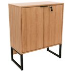 Balcão Para Escritório 2 Portas Com Chave Pequeno Amêndoa/pre