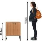 Balcão Para Escritório 2 Portas Com Chave Pequeno Amêndoa/pre