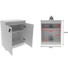 Balcão Para Escritório 2 Portas Com Chave Pequeno Branco