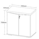 Balcão Para Escritório 2 Portas Com Chave Pequeno Nogal/preto