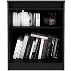 Balcão Para Escritório 2 Portas Com Chave Pequeno Preto