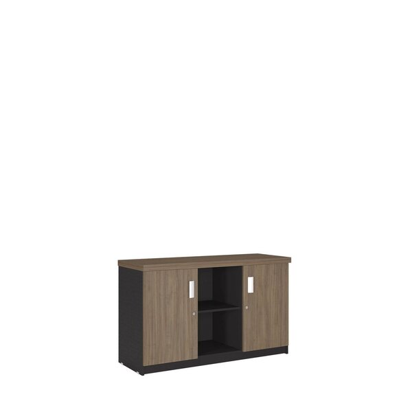 Balcão Para Escritório 2 Portas Com Nicho Design Moderno Amei