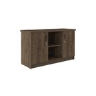 Balcão Para Escritório 2 Portas Design Moderno Carvalho