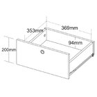 Balcão Para Escritório 3 Gavetas 1 Porta Luciano Freijó/preto