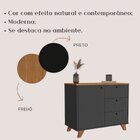 Balcão Para Escritório 3 Gavetas 1 Porta Luciano Freijó/preto