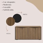 Balcão Para Escritório 4 Portas Com Chaves Nogal/preto