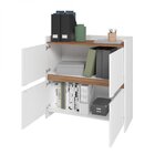 Balcão Para Escritório 4 Portas Office Brv Móveis Branco Com